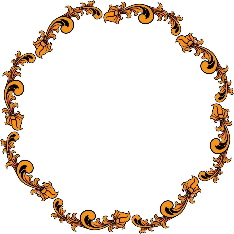 Round ornament frame for wedding 36590975 Vector Art at Vecteezy