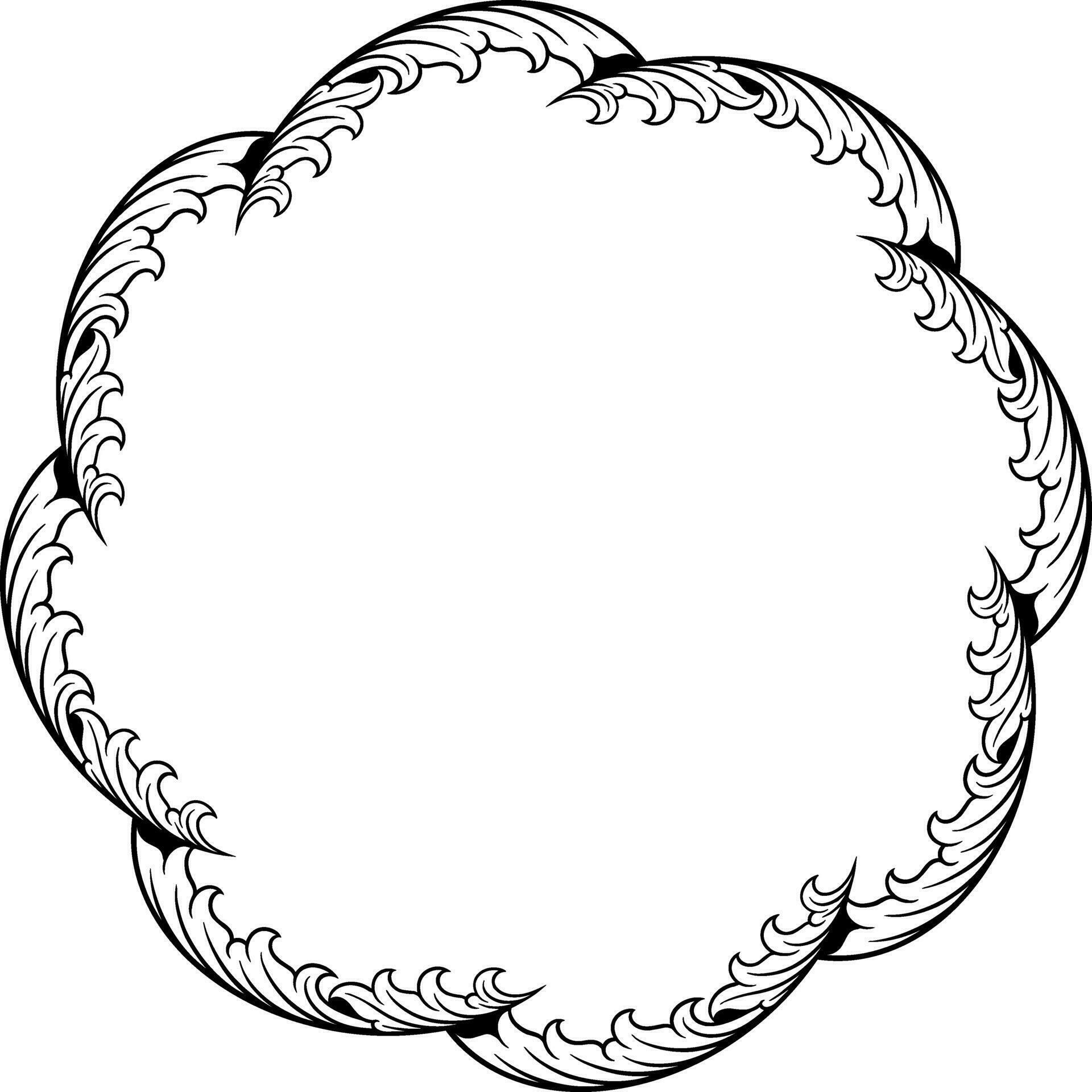 Round ornament frame for wedding 36590977 Vector Art at Vecteezy