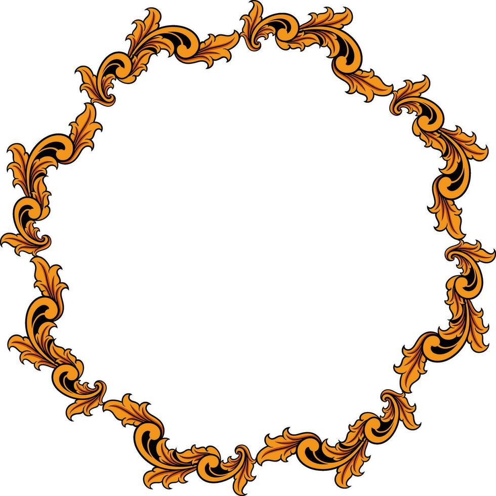 Round ornament frame for wedding 36590981 Vector Art at Vecteezy