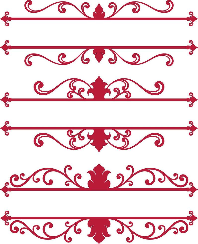 Set decorative border vector
