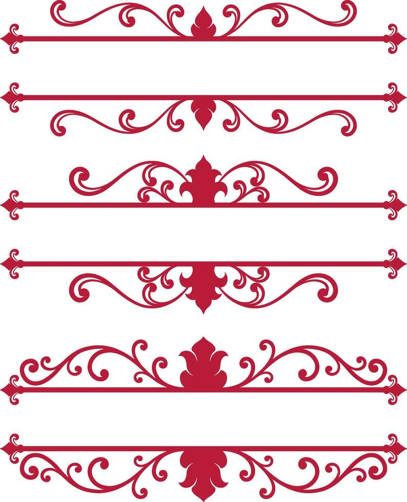 Set decorative border vector