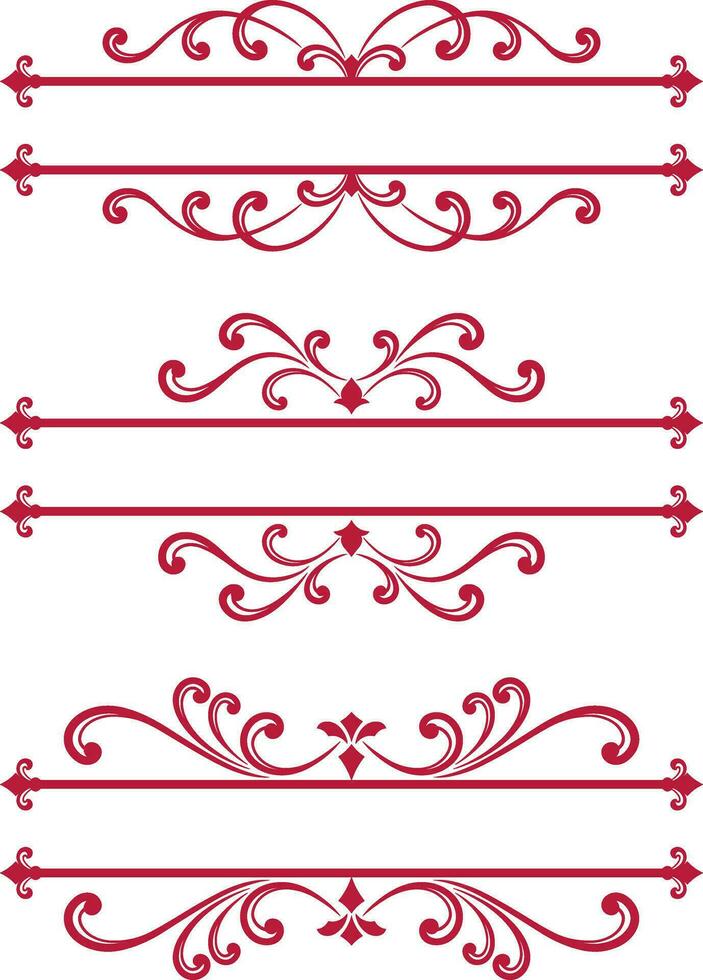 Set decorative border vector