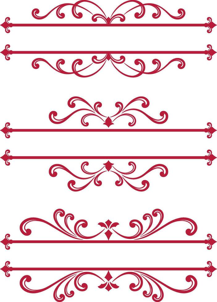 Set decorative border vector