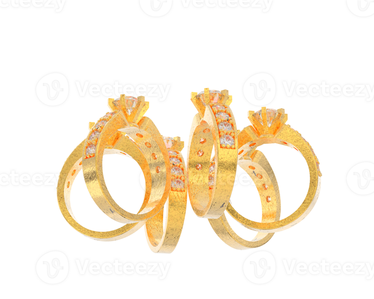 Jewelry isolated on background. 3d rendering - illustration png