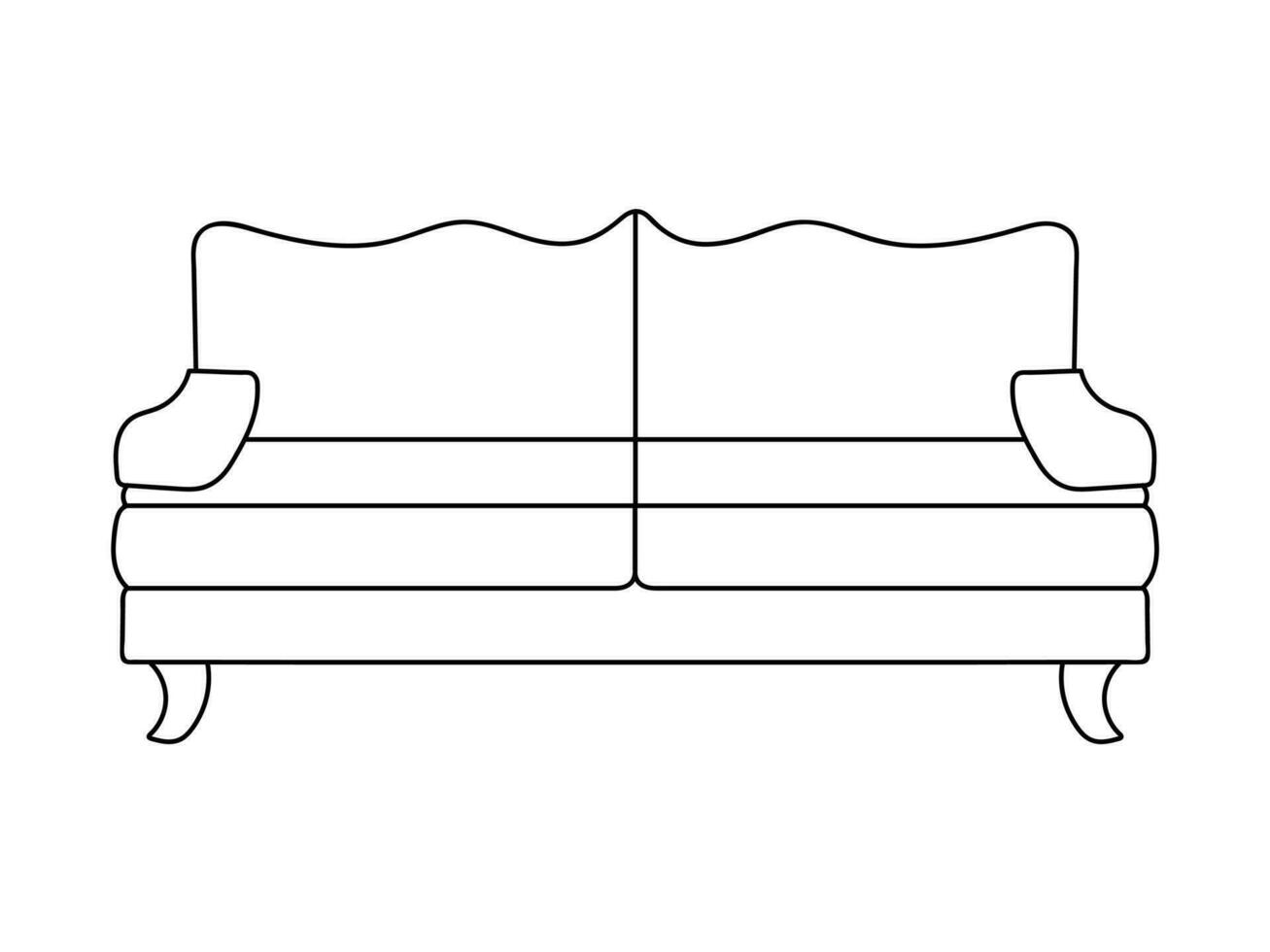 Sofa line Icons. Furniture design. Collection of sofa illustration. Modern furniture set isolated on white background. vector