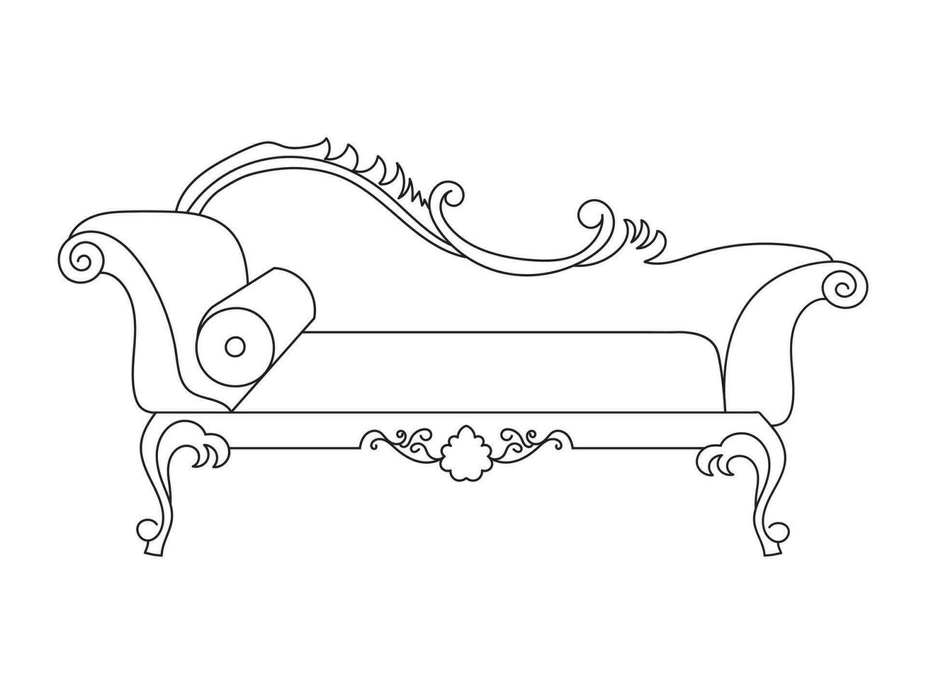 Sofa line Icons. Furniture design. Collection of sofa illustration. Modern furniture set isolated on white background. vector