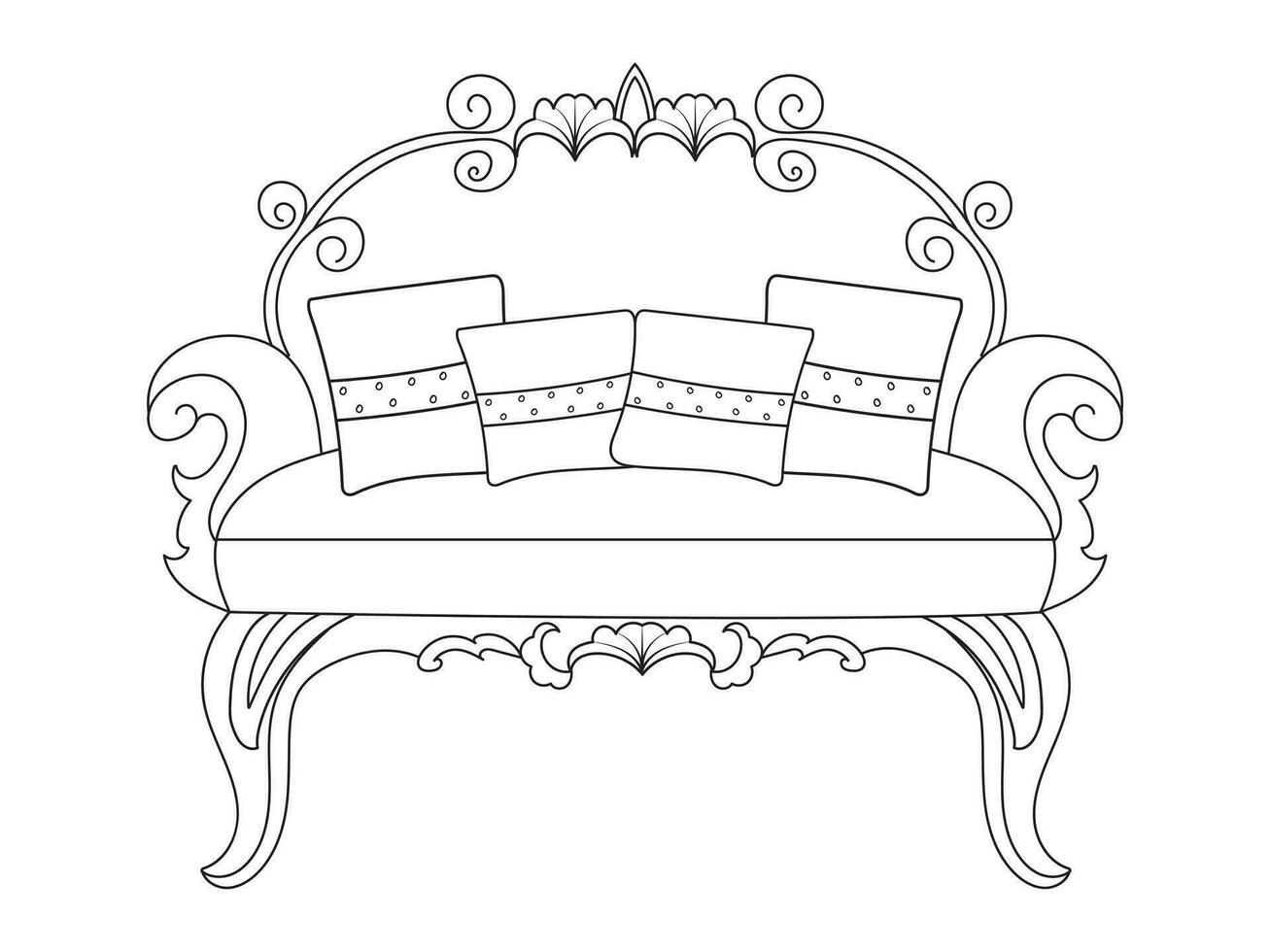 sofá línea iconos mueble diseño. colección de sofá ilustración. moderno mueble conjunto aislado en blanco antecedentes. vector