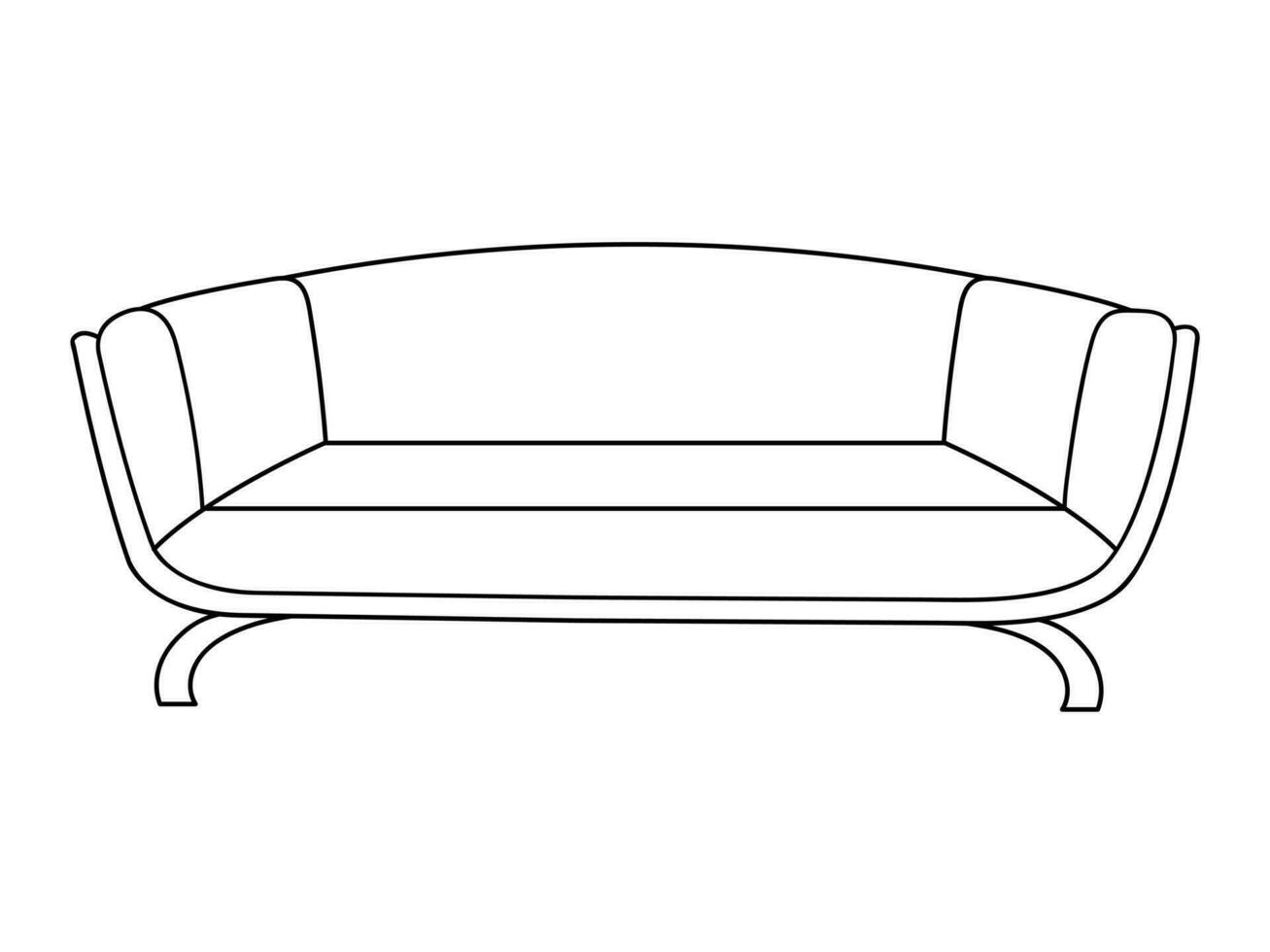 Sofa line Icons. Furniture design. Collection of sofa illustration. Modern furniture set isolated on white background. vector