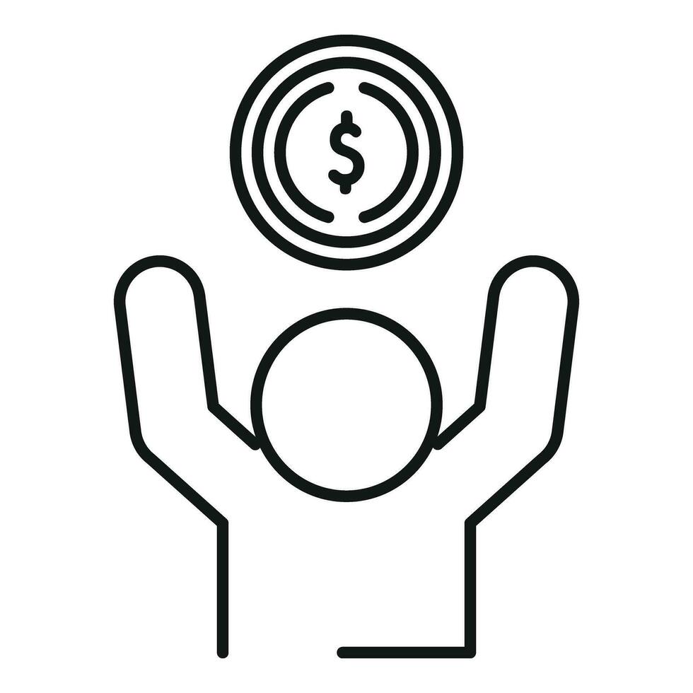 Finance child support icon outline vector. Medical unit vector