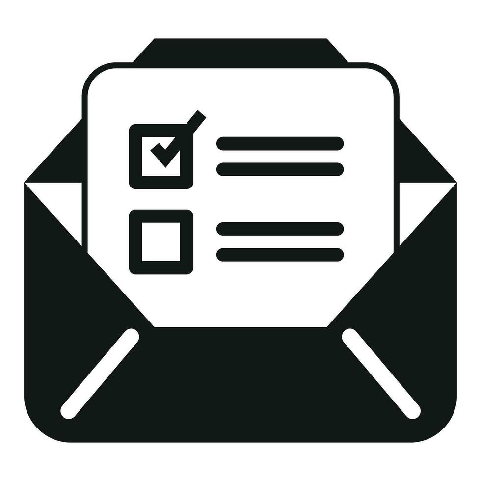 Mail polling booth icon simple vector. People vote vector