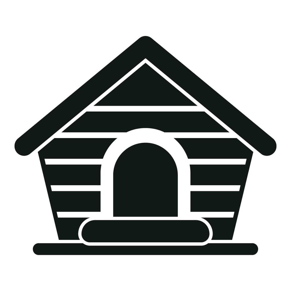 Outdoor pet kennel icon simple vector. Outdoor space vector