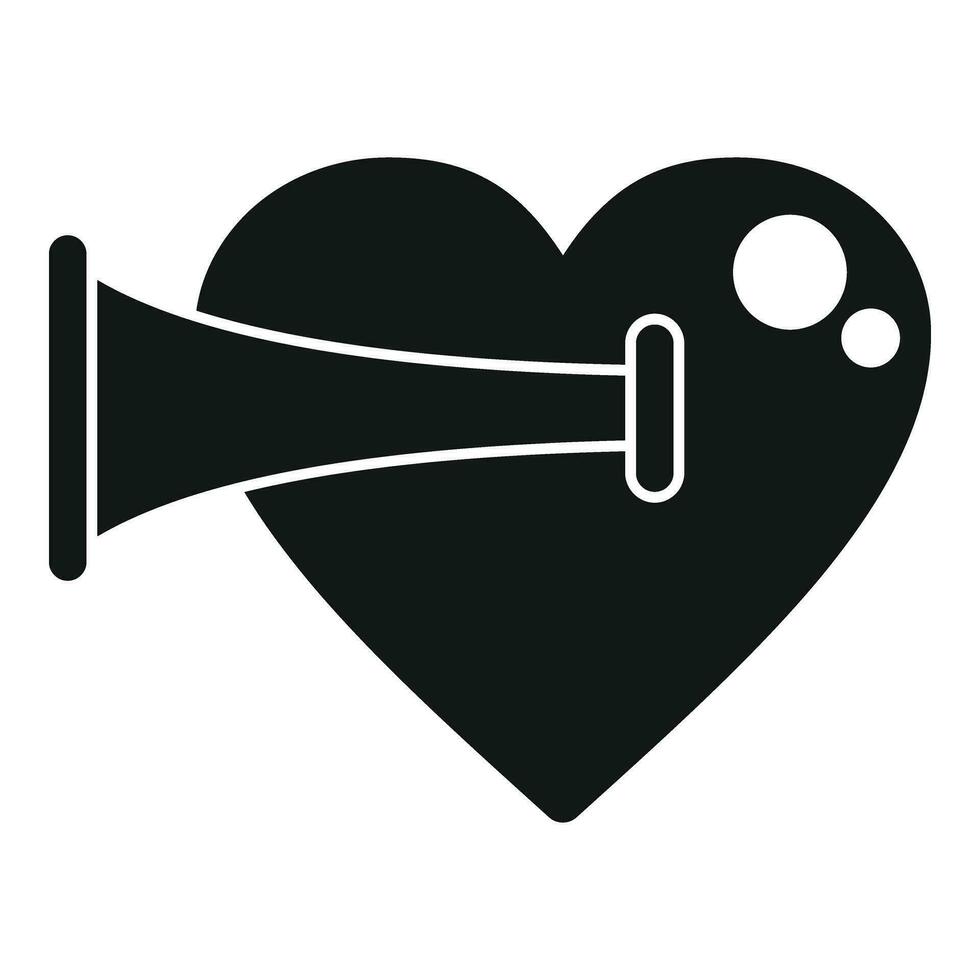 Heart rate sound icon simple vector. Aorta healthy effect vector