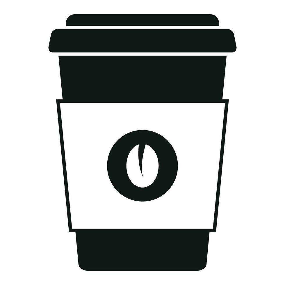 Coffee to go cup icon simple vector. Person drink high palpitating vector