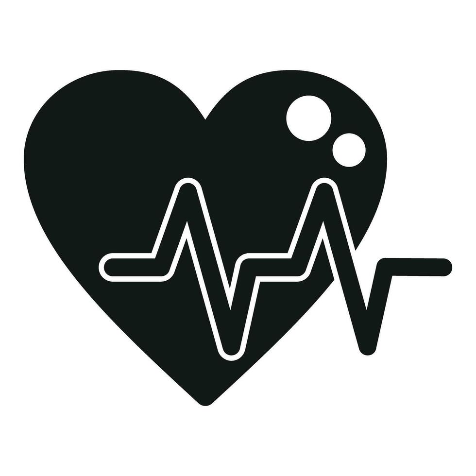 Heart rate beat icon simple vector. Healthy person vector