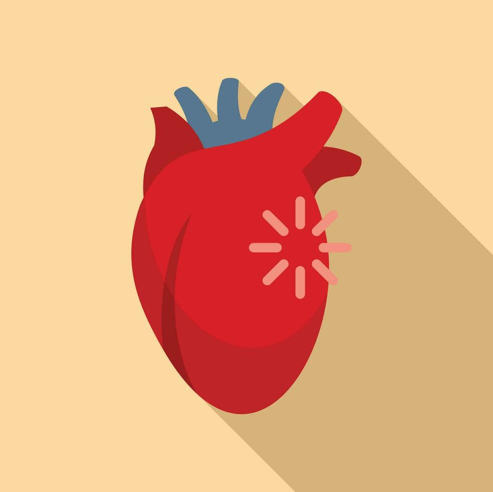 Loading healthy heart icon flat vector. Patient impact vector