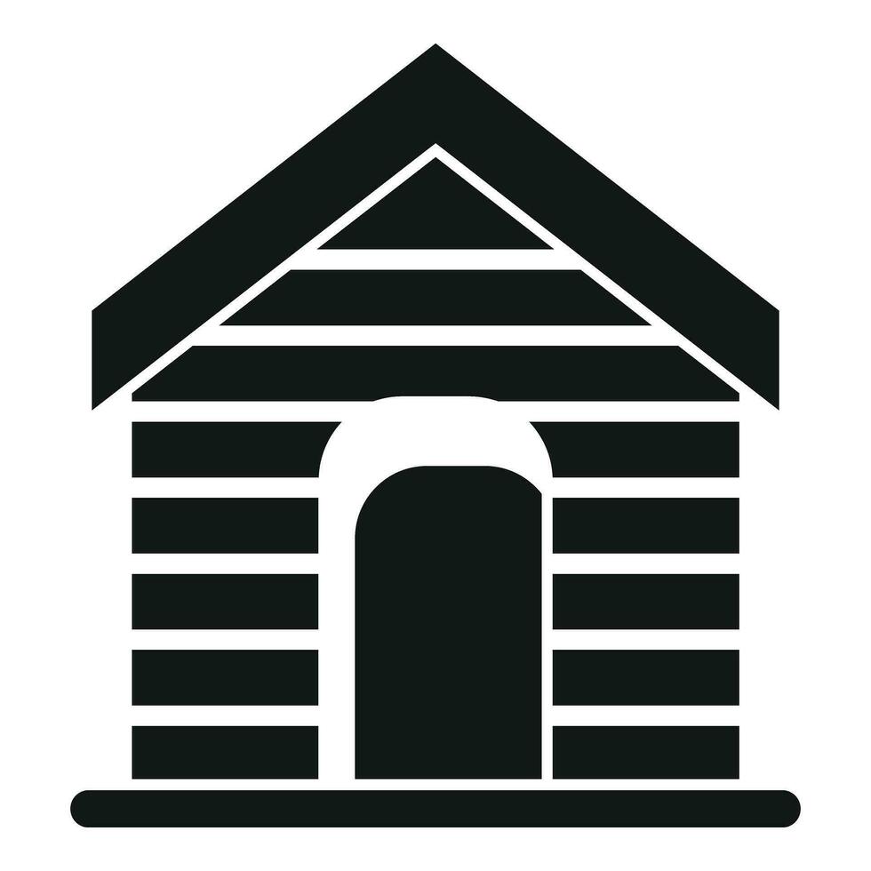 Refuge dog house icon simple vector. Canine kennel vector