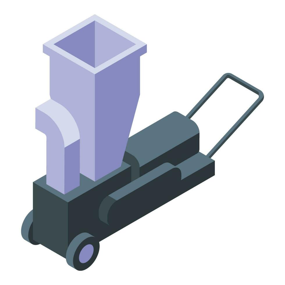 Sylvan garden shredder icon isometric vector. Work tool vector