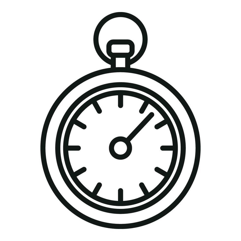 Palpitating stopwatch icon outline vector. Person sick heart effect vector