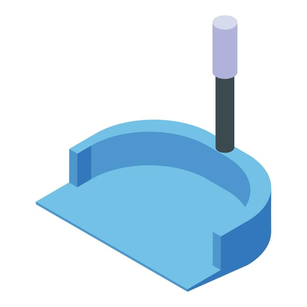 Home dust pan icon isometric vector. Pet toilet tool vector