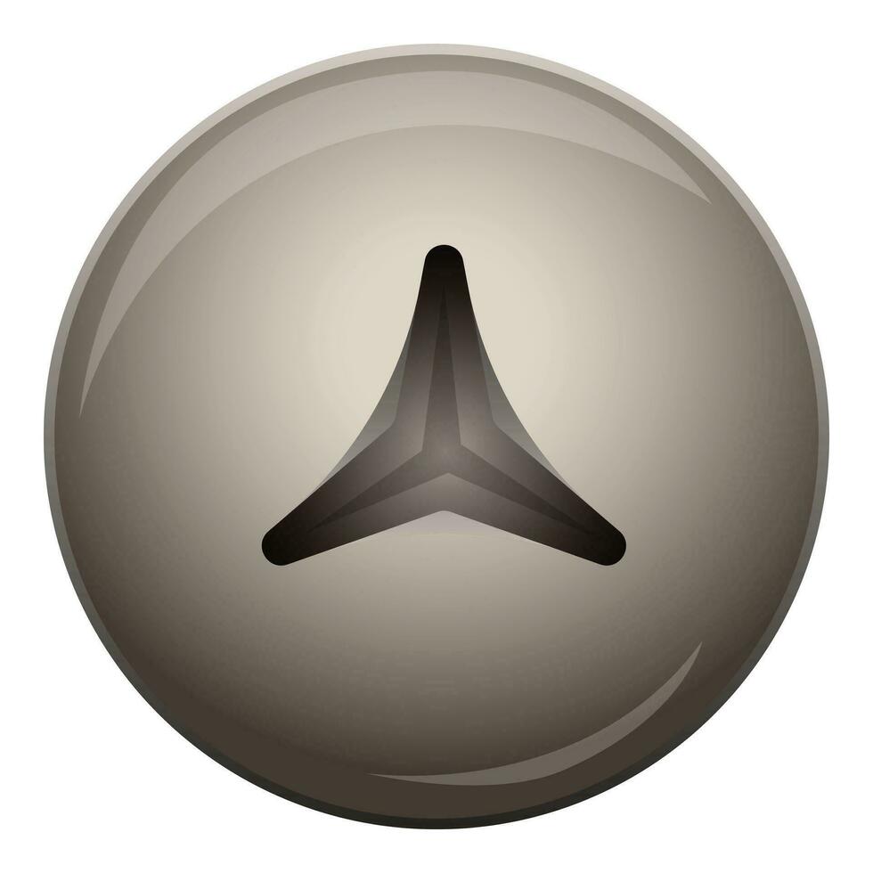Triangle screwbolt icon cartoon vector. Tools metallic vector