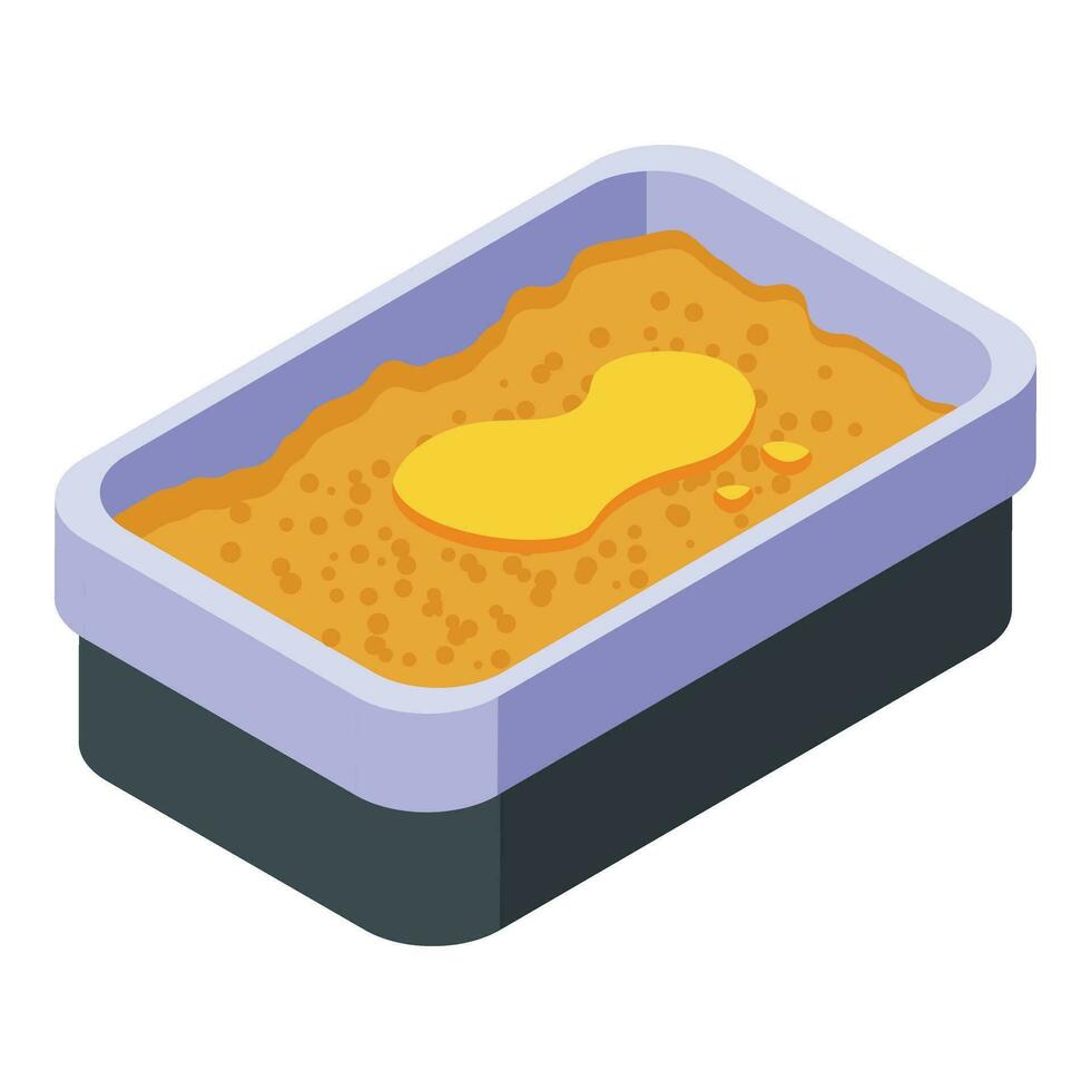 Toilet filter sand icon isometric vector. Cute room box vector