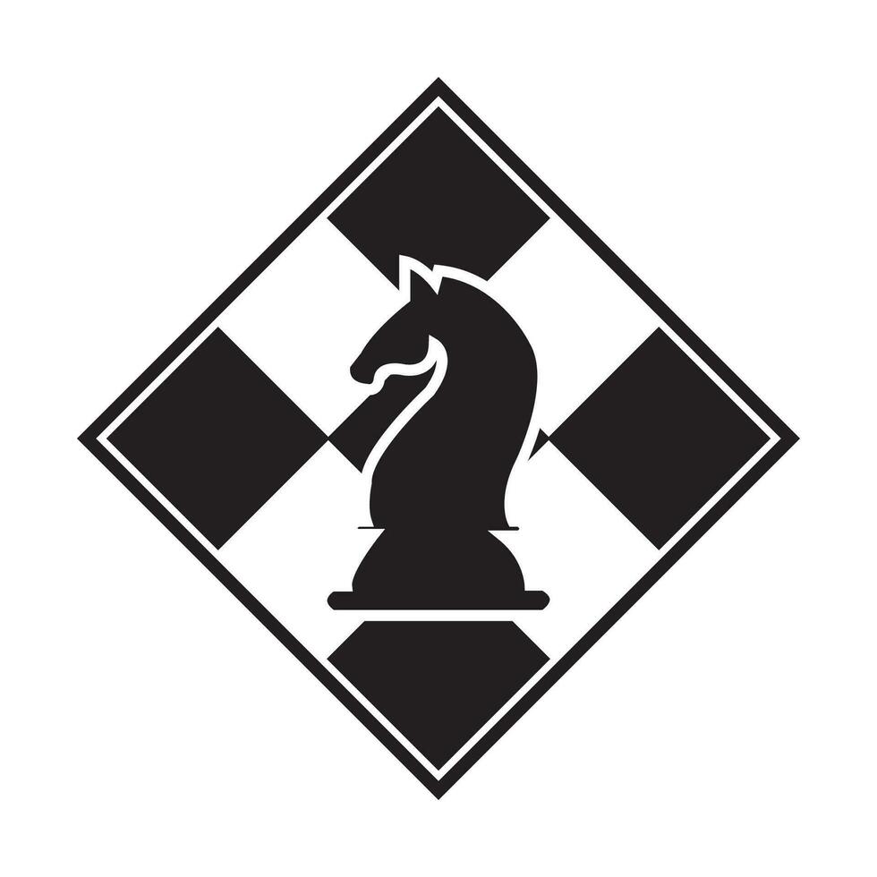 chess icon logo vector design template