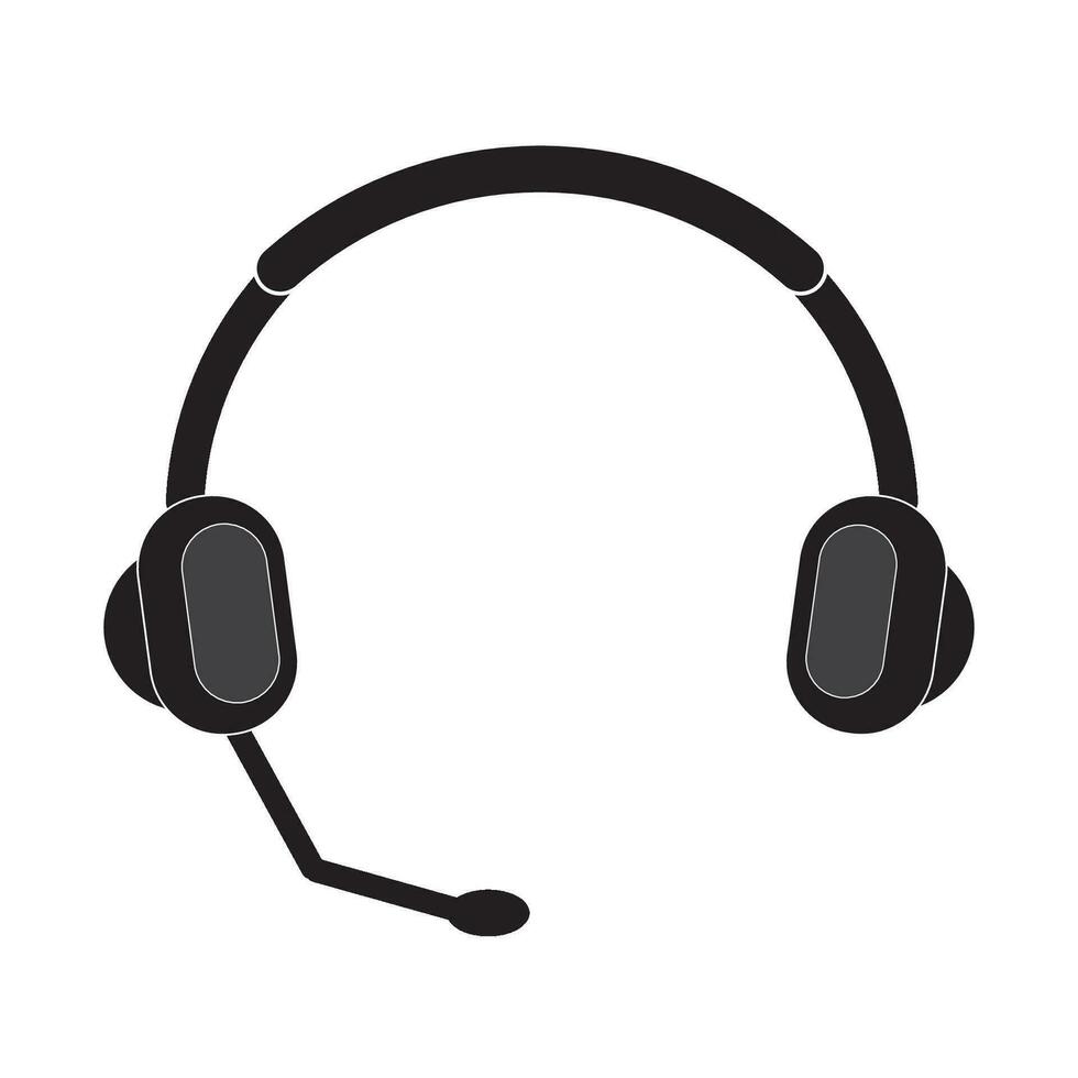 auriculares icono logo vector diseño modelo