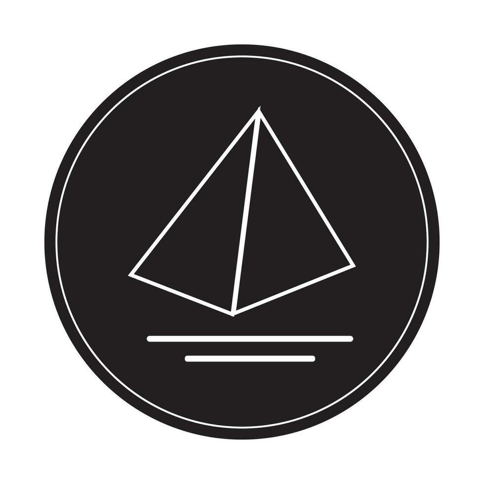 pyramid icon logo vector design template