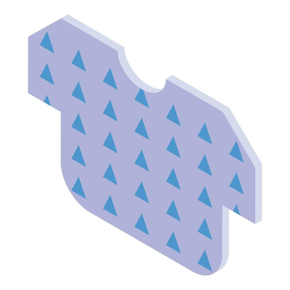 Baby cloth icon isometric vector. Fashion apron infant vector