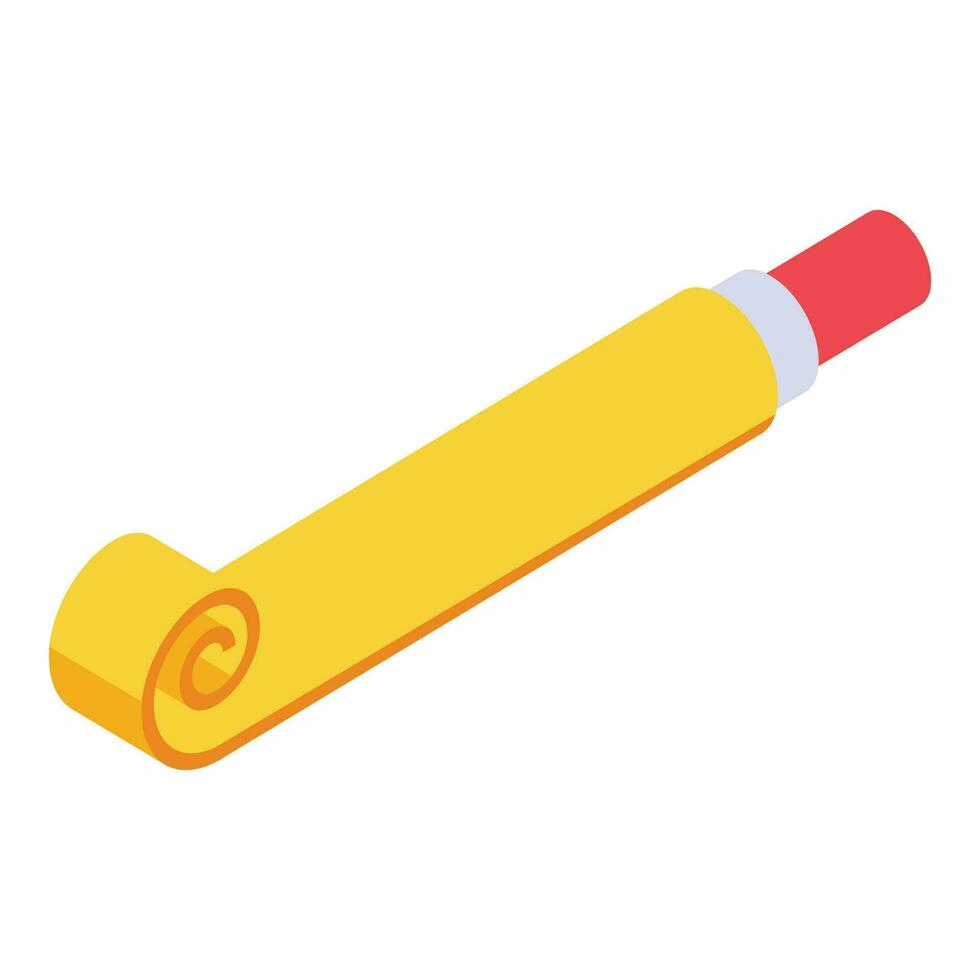 Party blower gift icon isometric vector. Celebration colored vector