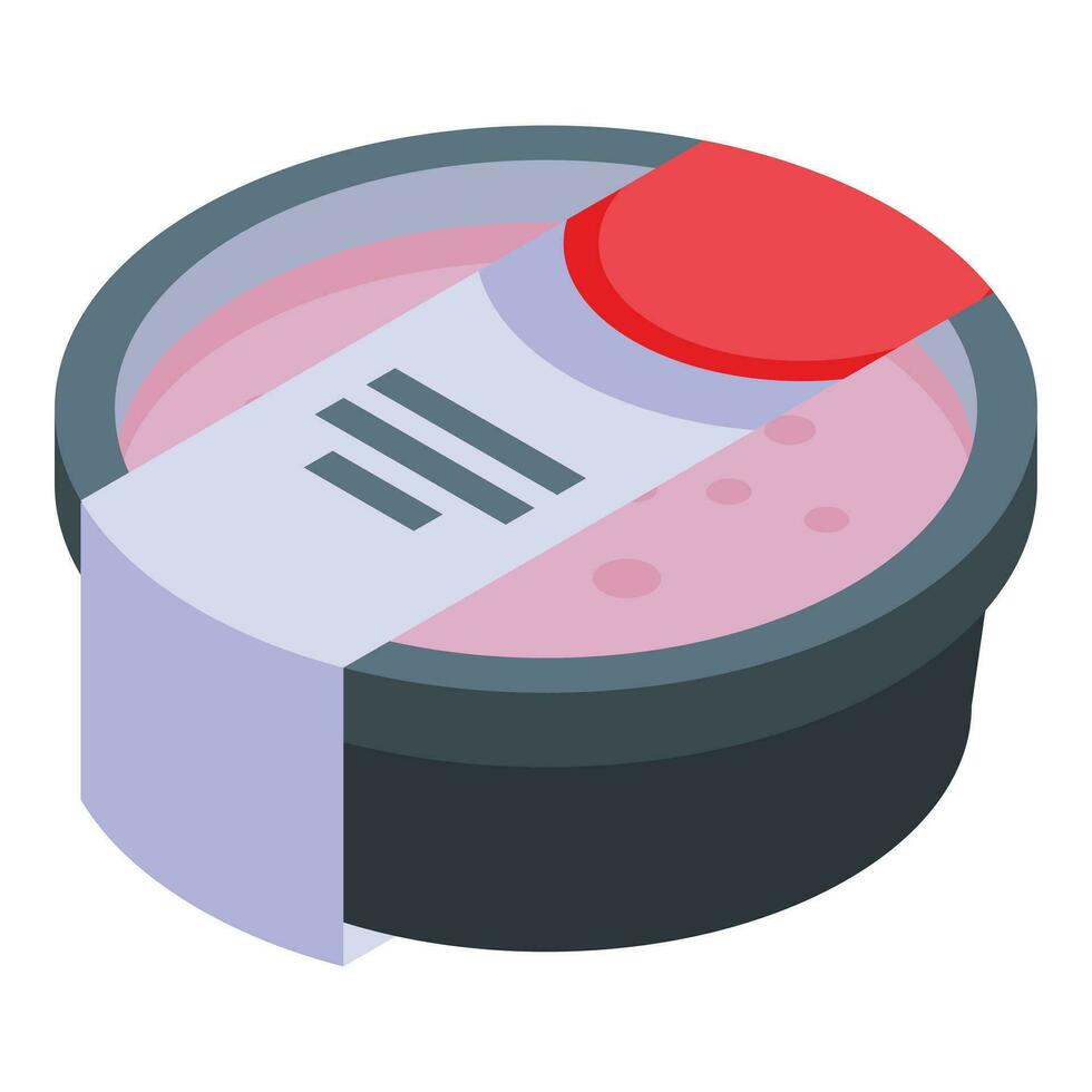 Borsch in bowl pack icon isometric vector. Shop fast food vector