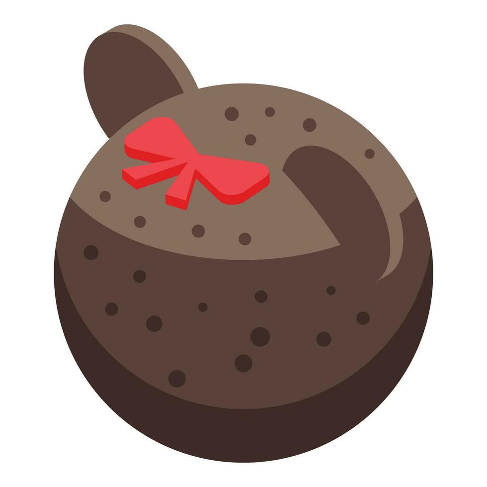 Cocoa bomb icon isometric vector. Chocolate food vector