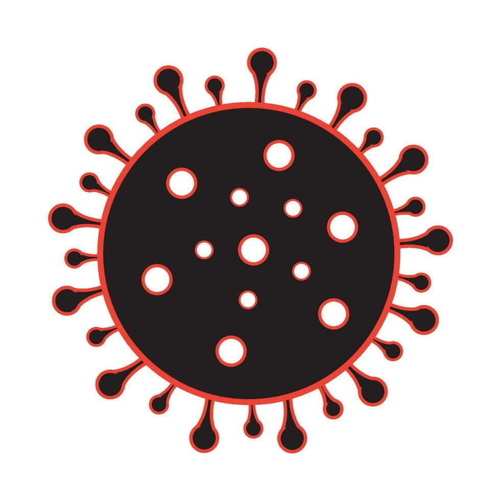 virus icono logo vector diseño modelo