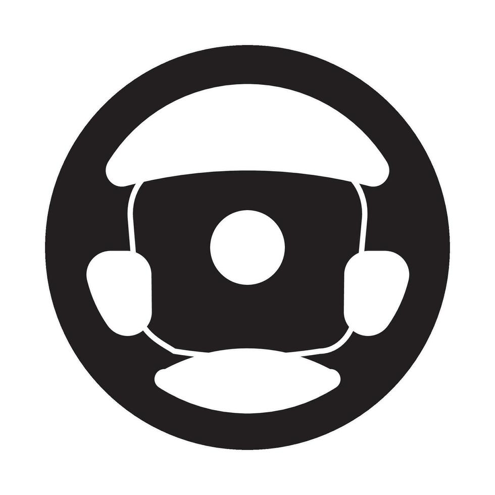 steering wheel icon logo vector design template