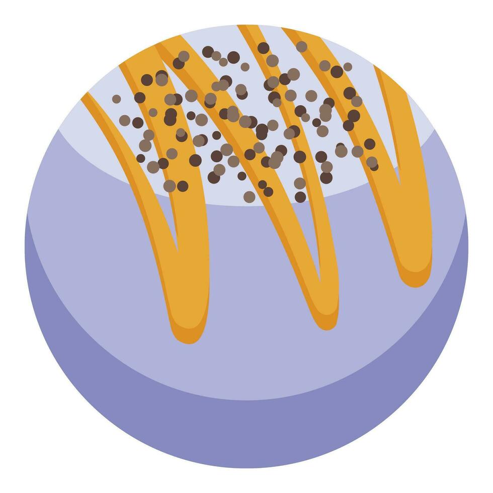 White milk cocoa ball icon isometric vector. Candy shop vector