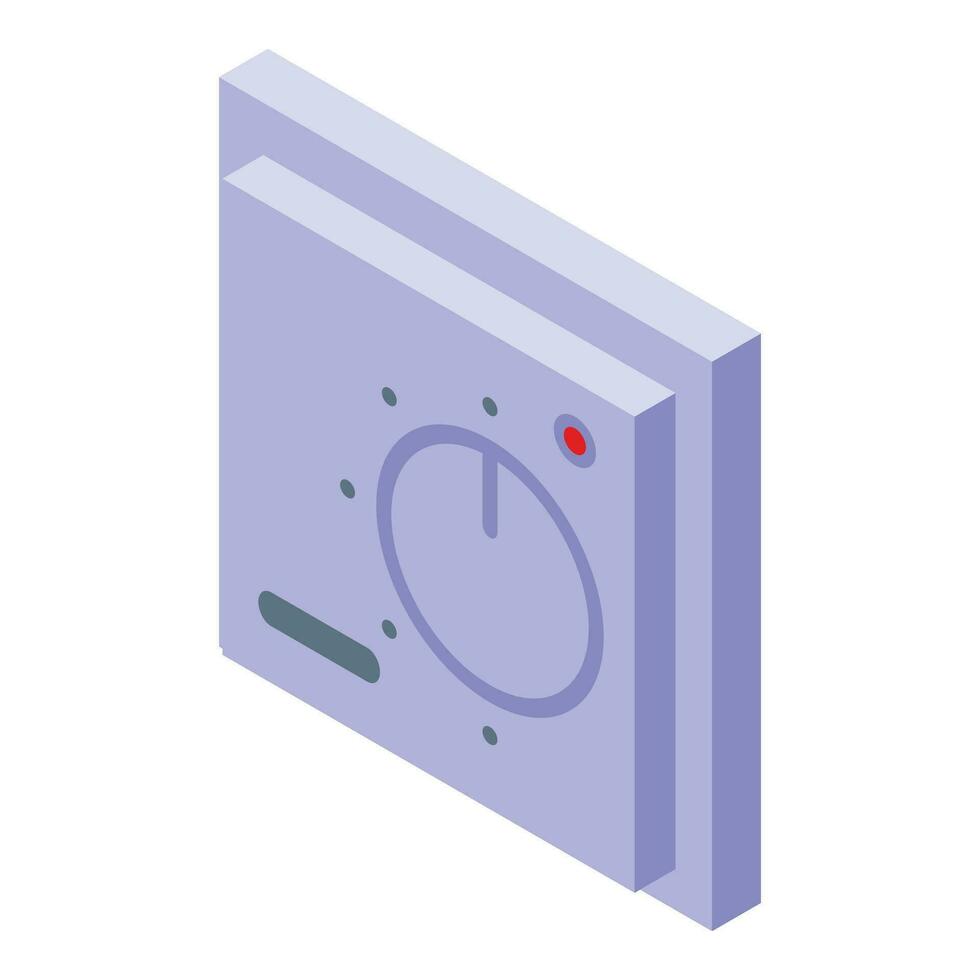 Thermal wall control unit icon isometric vector. Warm floor vector