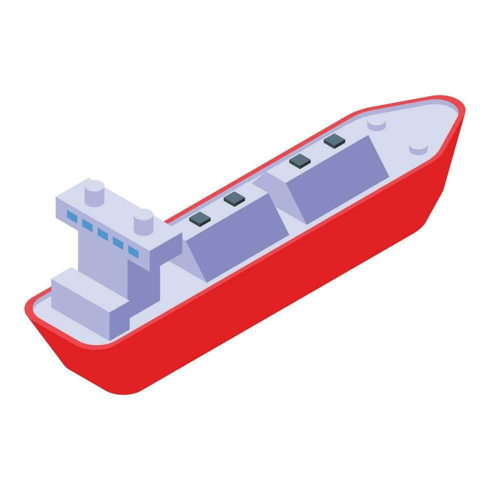 Gas ship energy icon isometric vector. Cargo transport vector
