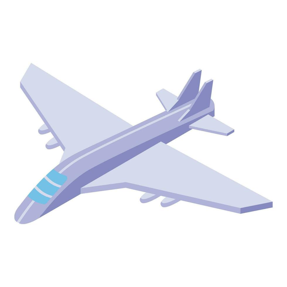 Airplane nuclear weapon icon isometric vector. War blast fire vector