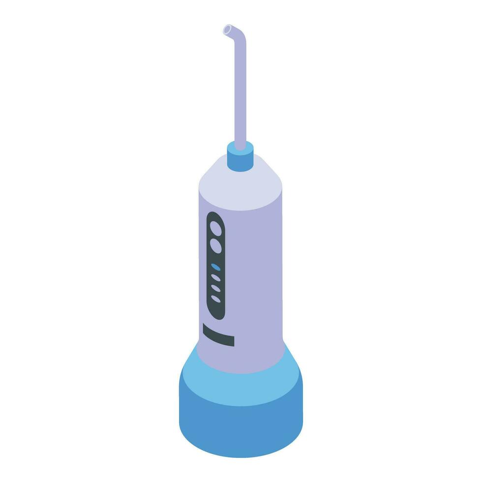 Kid teeth irrigator icon isometric vector. Device care tech vector