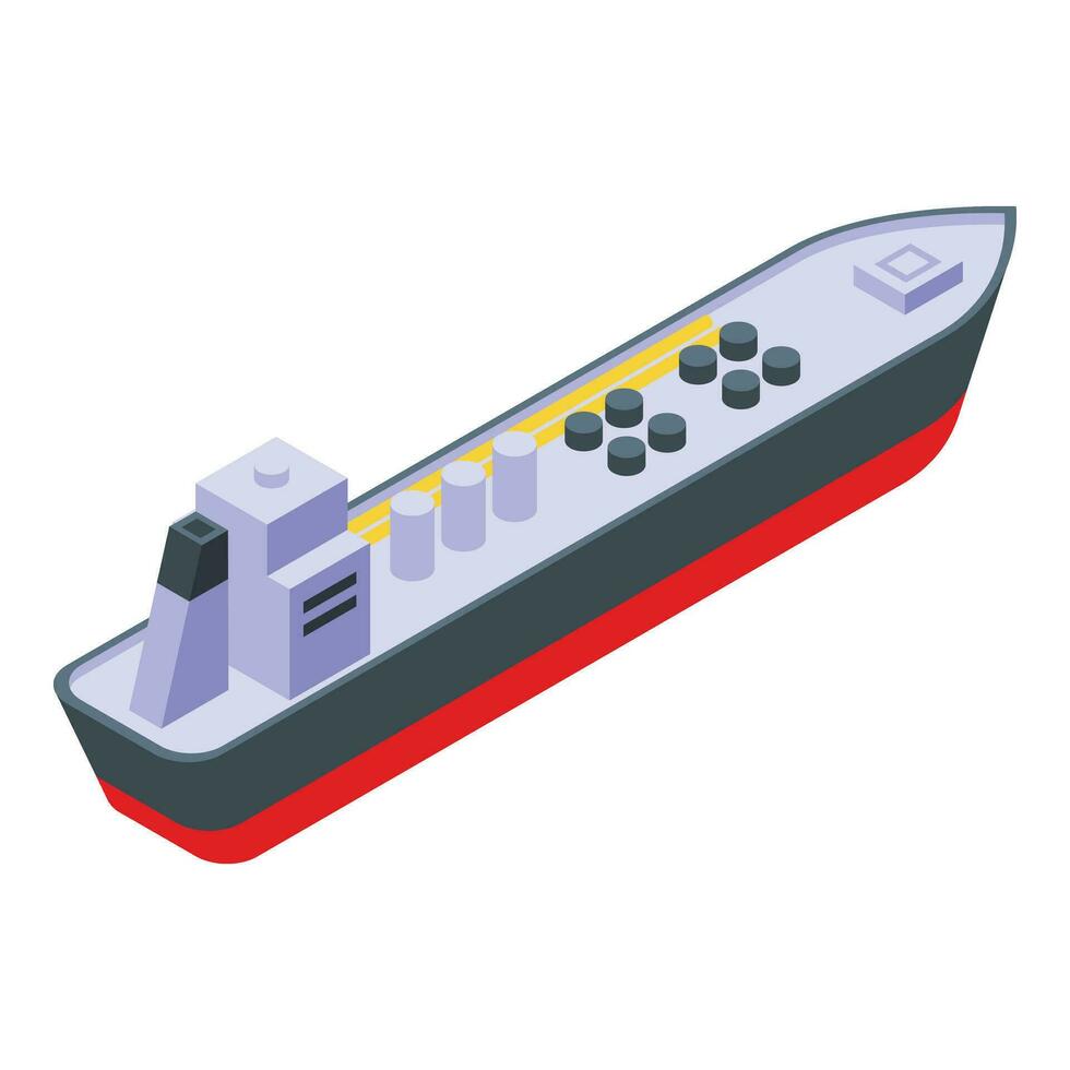 Cargo ship container icon isometric vector. Water delivery vector