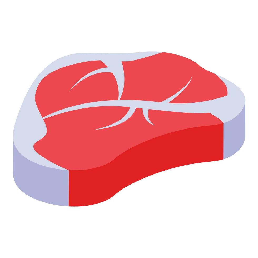 Meat for borsch icon isometric vector. Bacon cook vector
