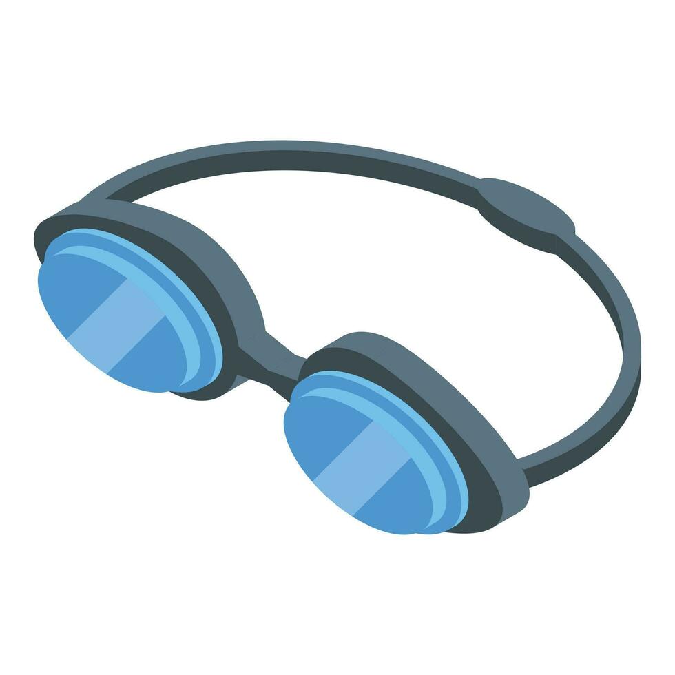 Sport swim glasses icon isometric vector. Gear equipment vector