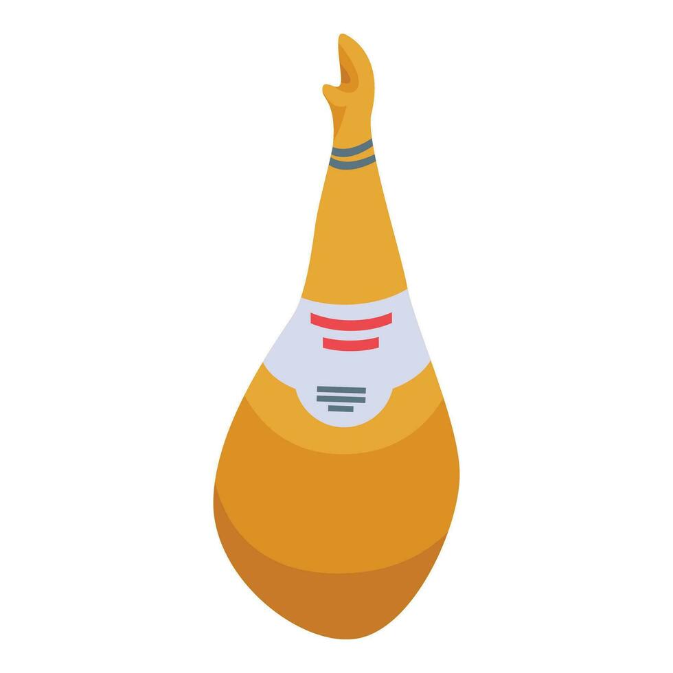 New gourmet jamon icon isometric vector. Cleaver cuisine vector