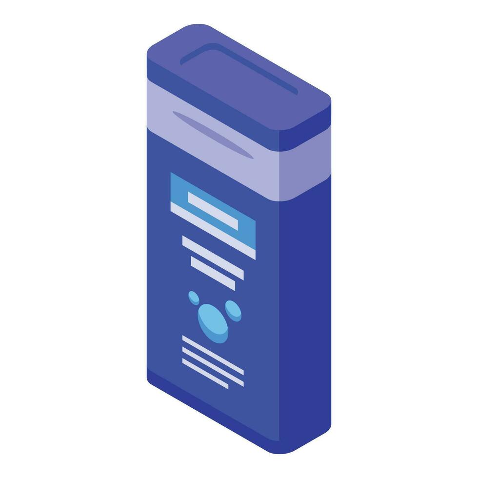 Cosmetic shave cream icon isometric vector. Blade face vector