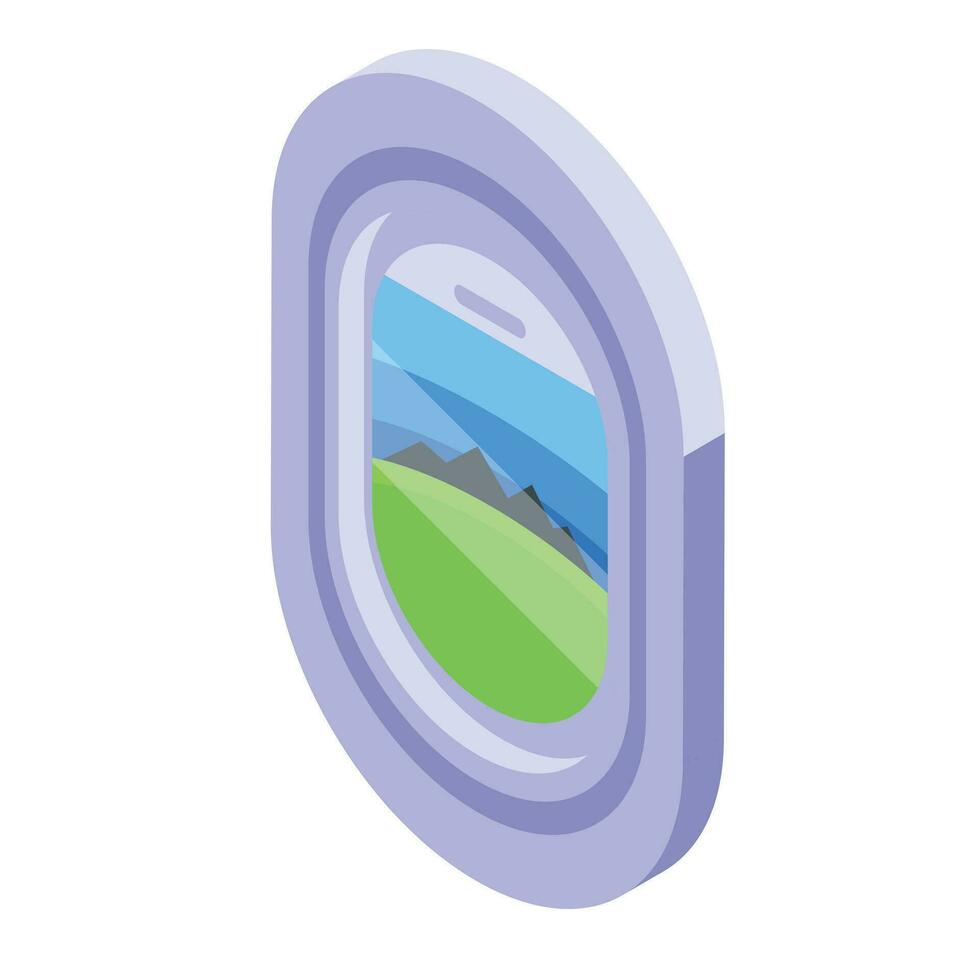 Airplane travel sky icon isometric vector. Aviation inside sky vector