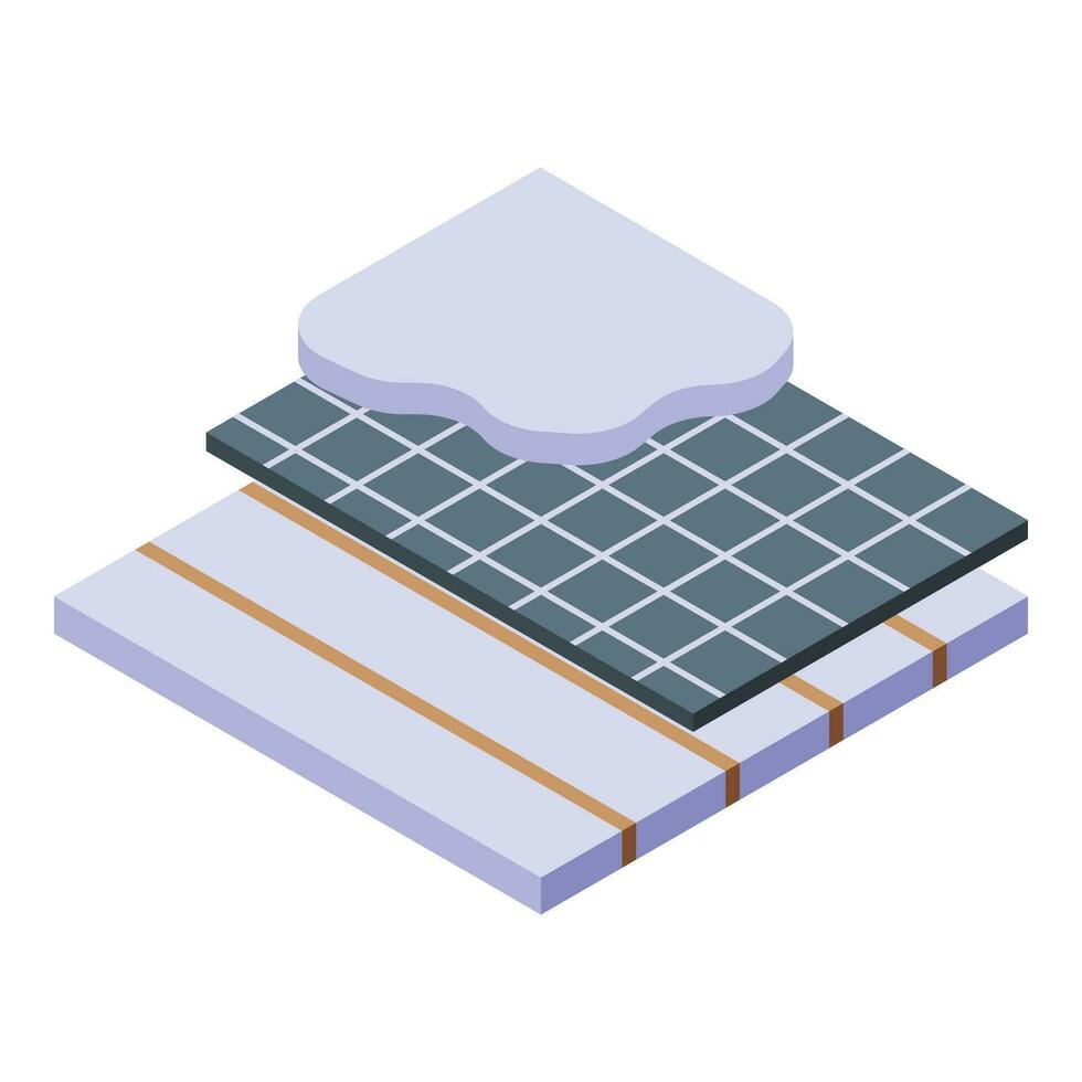 Warm floor outdoor icon isometric vector. Climate temperature vector