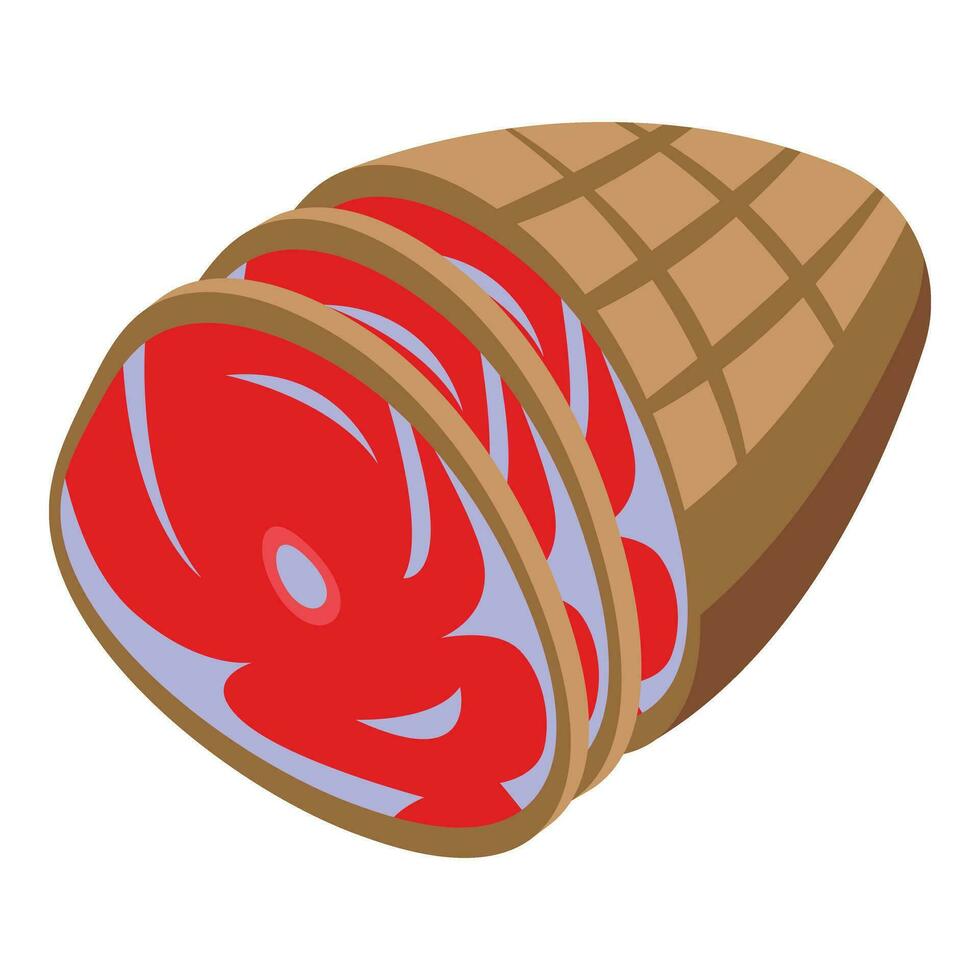 Prosciutto leg icon isometric vector. Animal farm vector