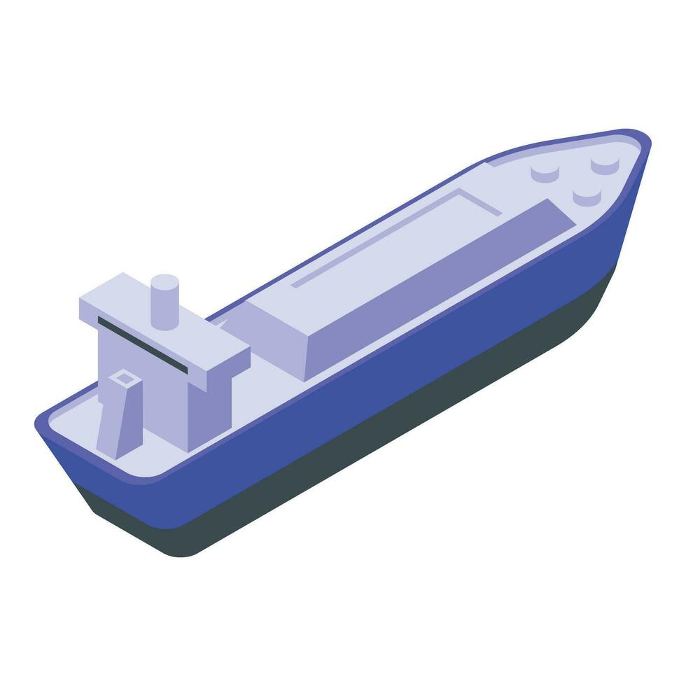 gas portador Embarcacion icono isométrica vector. combustible camión vector