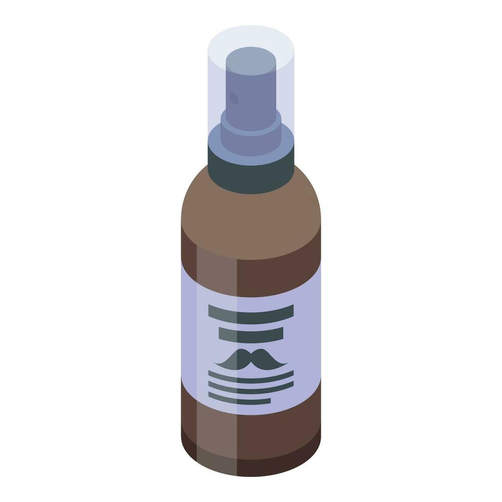 Man face spray icon isometric vector. After person shave vector