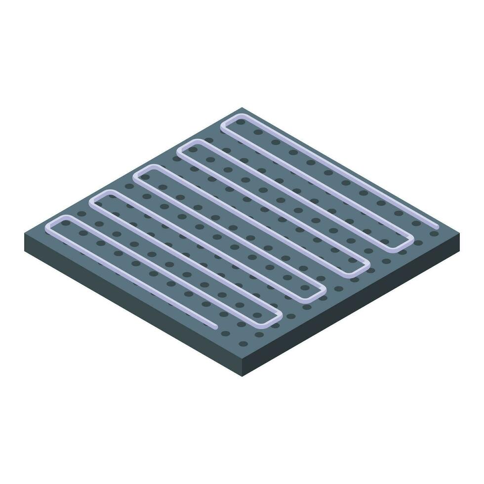 Cooling carpet floor icon isometric vector. Warm climate vector